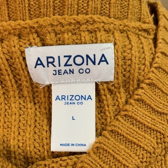 Golden yellow Arizona Jean Company sweater size large - Picture 6 of 7